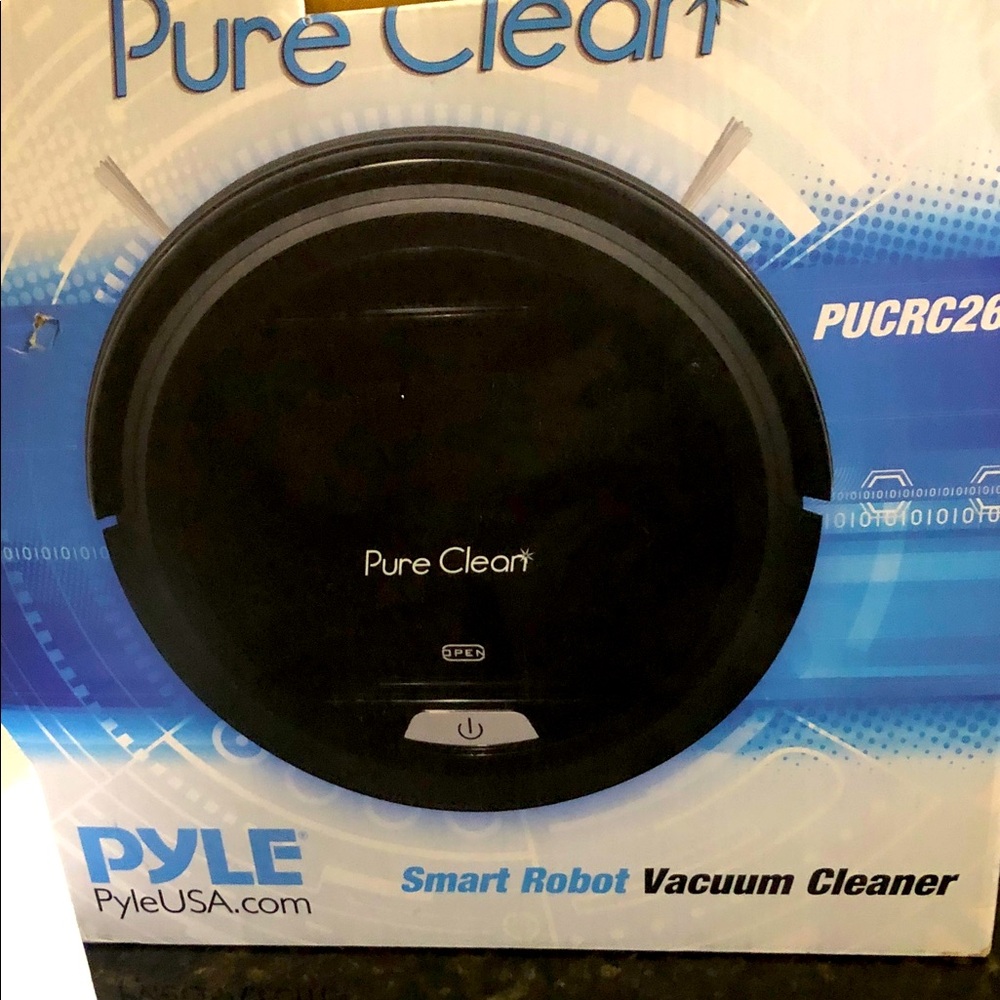 Pure Clean Black Smart Robot Vacuum Cleaner